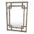 Vintage Palm Beach Woven Wrapped Rattan Geometric Bamboo Wall Mirror For Sale