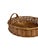 Vintage French Provincial Wicker Basket Tray With Handles For Sale - Image 4 of 9