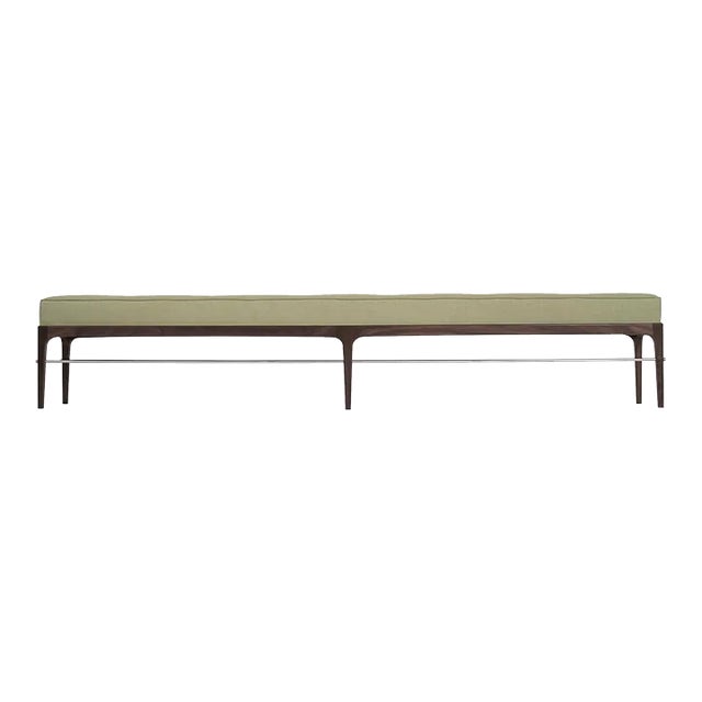 Linear Bench in Natural Walnut Series 96 by Stamford Modern For Sale