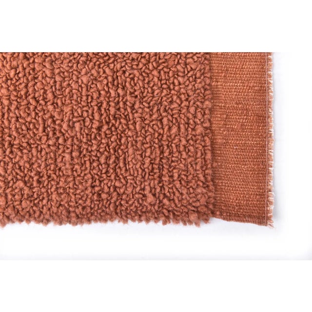 1970s Turkish Handloom Home Living Terracota Rug For Sale - Image 4 of 9