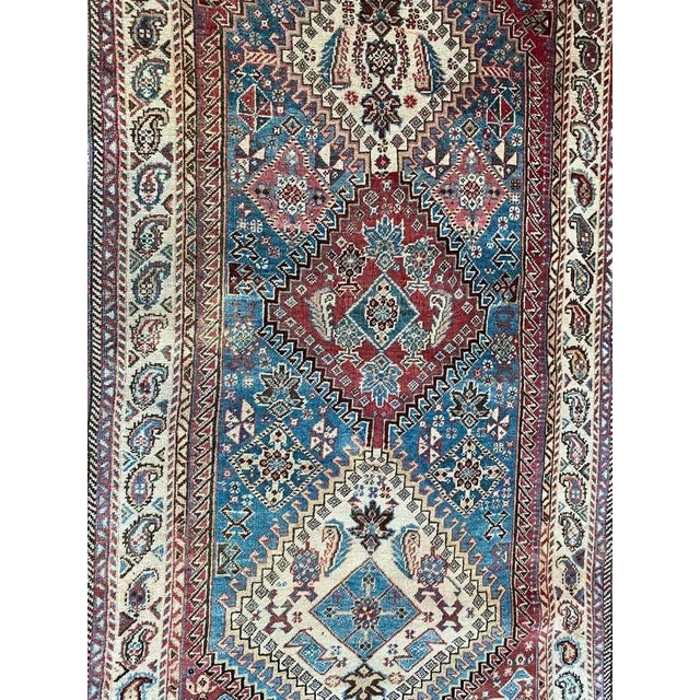 Vintage Wool Ghashghaei Rug, 1930s For Sale - Image 16 of 18