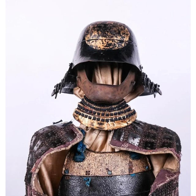 Late 18th Century 18th Century, Japanese Edo Period Lacquer & Chain Mail Suit of Samurai Armor For Sale - Image 5 of 12