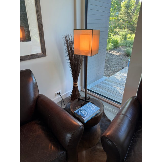 Pair of Fine Art Lamps “Quadralli” Sculptural Table Lamps in Dark Bronze Elegant pair of authentic Fine Art Lamps...