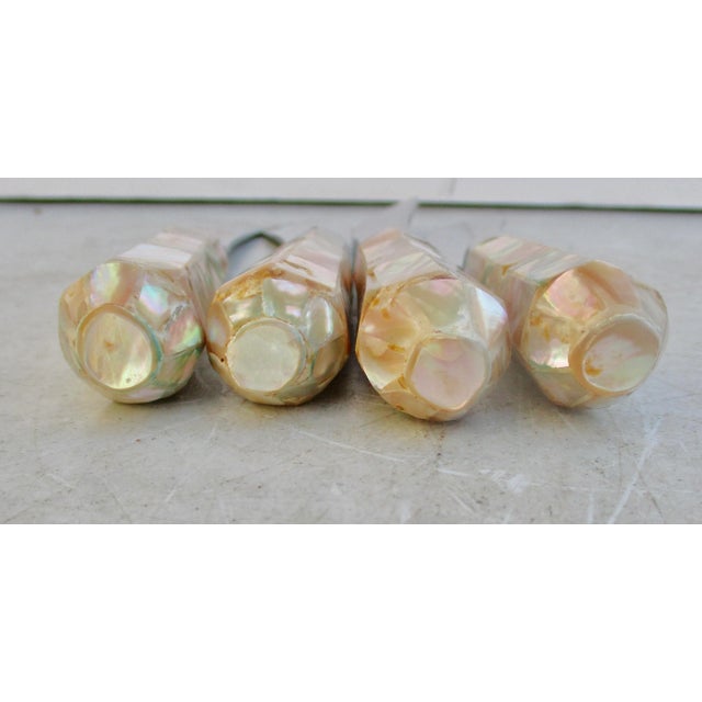 Mid-Century Modern Mid-Century Mother of Pearl Paneled Pate Spreaders, -A Set of 4 For Sale - Image 3 of 3