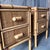 A pair of vintage Bamboo and cane Nightstands with 2 drawers Bamboo handles and cane covering top and all sides Good...