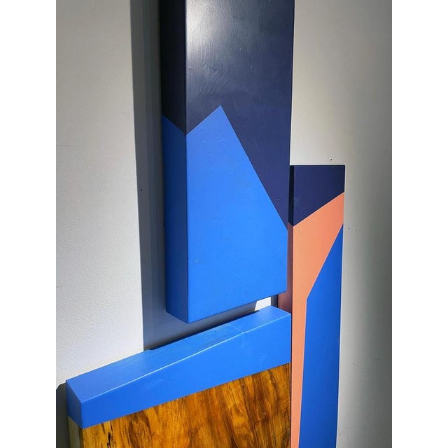 David E. Peterson, Puzzle #117 Abstract Wall Sculpture, 2022, Acrylic, Wood & Resin For Sale - Image 9 of 16