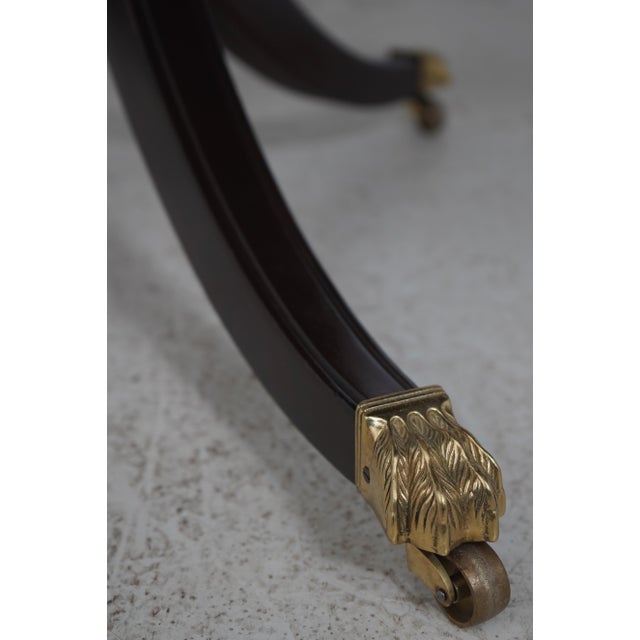 1980s Stickley Mahogany Double Pedestal Dining Table For Sale - Image 5 of 18