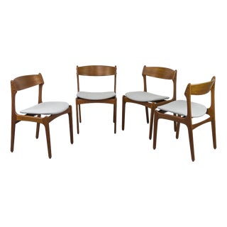 Danish Teak Dining Chairs by Erik Buch for Od Møbler, 1960s, Set of 4 For Sale
