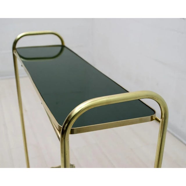 Forest Green Brass Side Table or Planter by Gio Ponti for Casa e Giardino, 1940s For Sale - Image 8 of 13