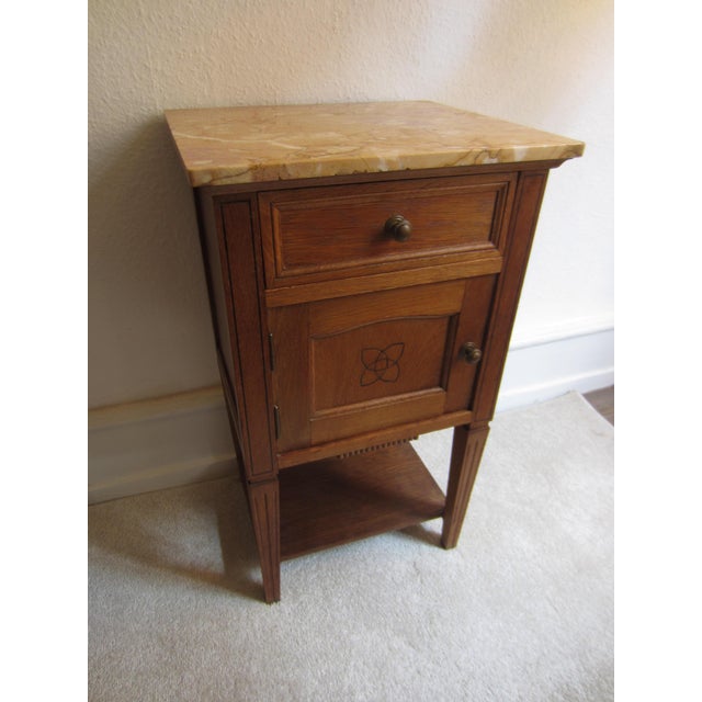 Beige Antique Bedside Table, 1900s For Sale - Image 8 of 11