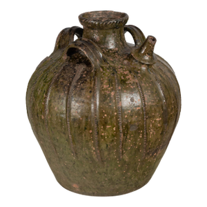 18th Century French Pottery Walnut Oil Jug From Perigord