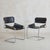 Set of 4 Chrome + Black Leather Cantilever Chairs, Italy 1970s For Sale - Image 4 of 11