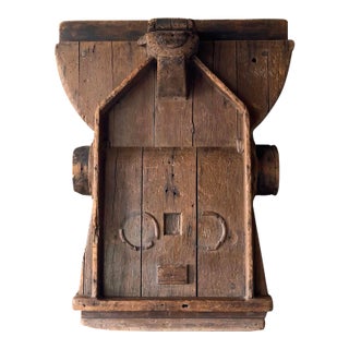 Early 20th Century Industrial Salvage Wood Wall Decor For Sale