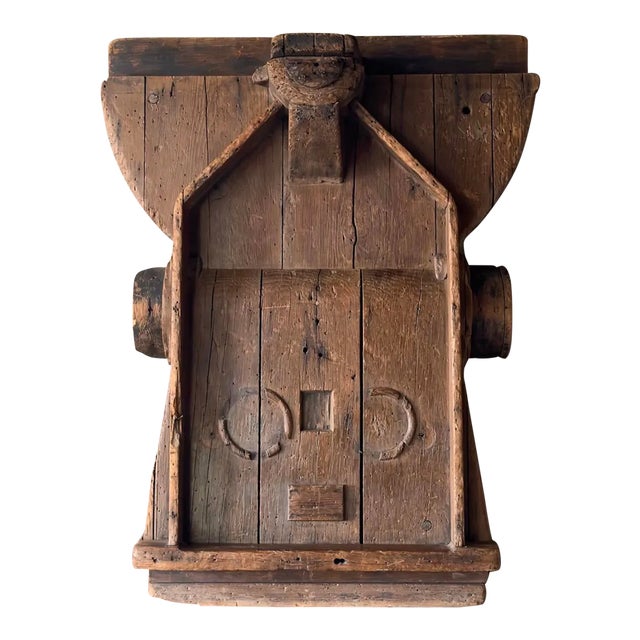 Early 20th Century Industrial Salvage Wood Wall Decor For Sale