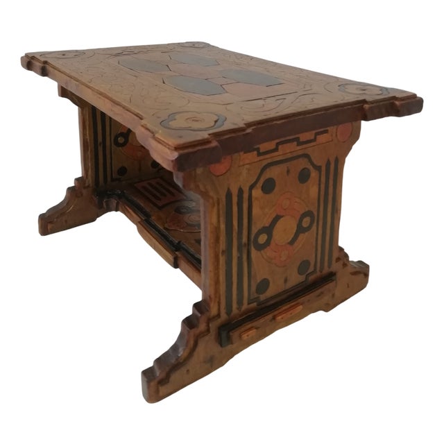 Model of Inlaid Wooden Table, Italy, 1920s For Sale