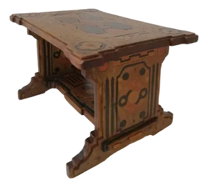 Model of Inlaid Wooden Table, Italy, 1920s