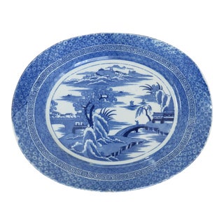 Chinoiserie Style Canton Ware Pattern Platter For Sale