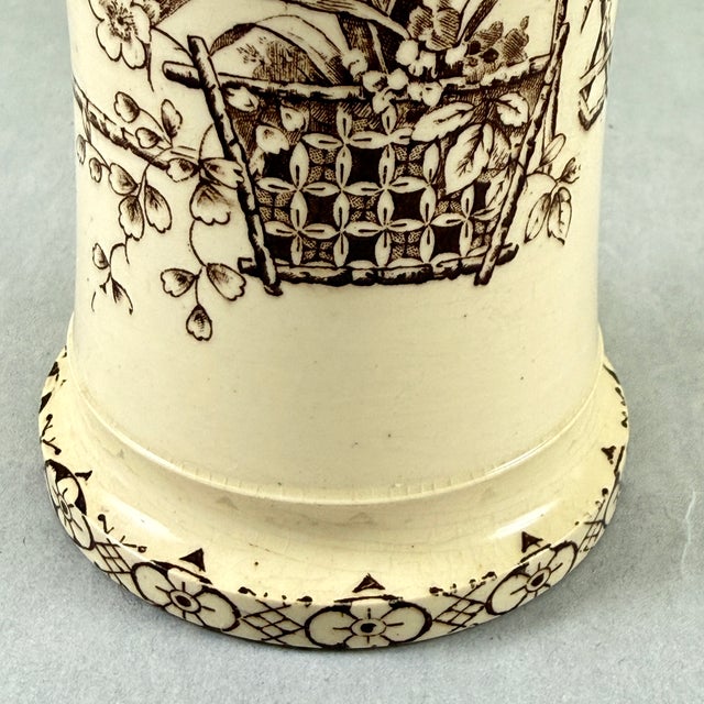 White Bridgwood & Clarke Ironstone Aesthetic ‘Orchid’ Toothbrush Holder, Circa 1860 For Sale - Image 8 of 14
