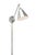 Brushed nickel wall sconce with brushed nickel shade comes with 36" cord cover 11h x 7.5w x 24d