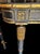 Vintage French Empire Regency Gold Gilt Ebonized Demi Lune Console Table For Sale - Image 10 of 15
