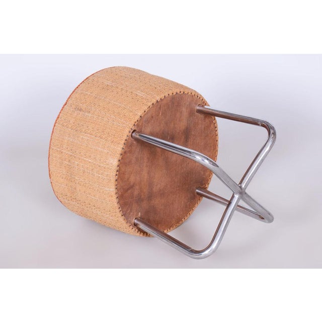 Metal Bauhaus Stool in Chrome-Plated Steel, 1930s For Sale - Image 7 of 9