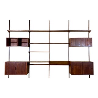Vintage Teak Wall Unit by Kai Kristiansen for FM Møbler, 1960s For Sale