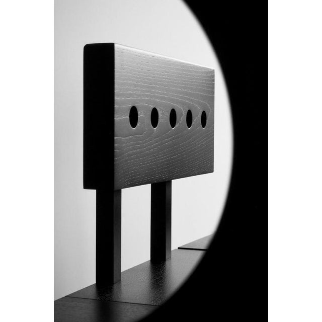 Contemporary Block Chair I in Oak by Valeria Vasi For Sale - Image 3 of 6