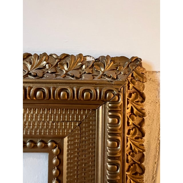 Antique European Pastoral Watercolor Signed by Italian Artist F. Ballesio | Basket Weavers Scene | Large Decorative Original Frame For Sale - Image 4 of 8