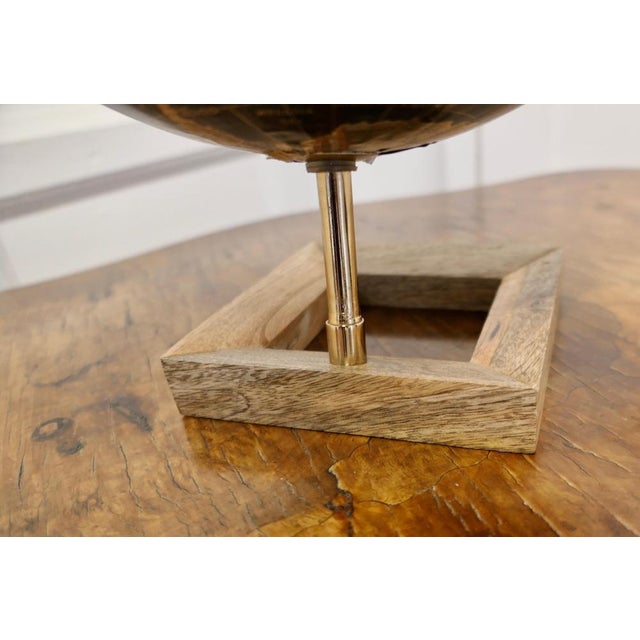 Mid-Century 12 Terrestrial Black and Gold Globe, 1960s For Sale - Image 6 of 10