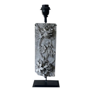 French 19th Century Plaster Molding Made Into Table Lamp For Sale