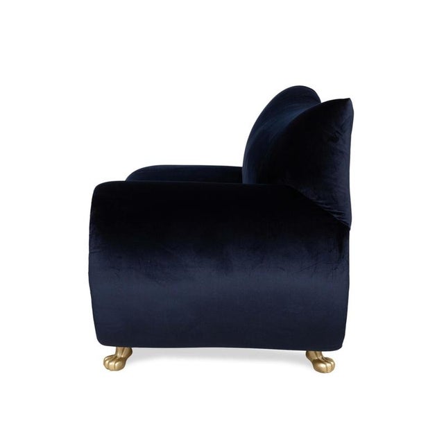 Gaudi 3-Seater Chaise Lounge Sofa in Blue Fabric from Bretz For Sale - Image 9 of 10