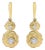 14K Yellow Gold Plated Sterling Silver 1/2 Cttw Lab Grown Diamond Matte Finish Drop Earrings For Sale