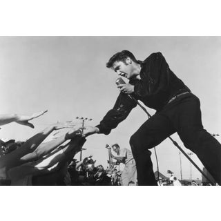 Roger Marshutz Elvis Presley Performing in Tupelo 1956 Photograph For Sale
