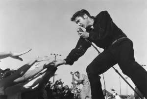 Roger Marshutz Elvis Presley Performing in Tupelo 1956 Photograph