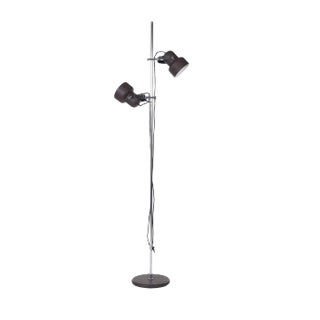 Floor Lamp With Brown Adjustable Shades, 1970s For Sale