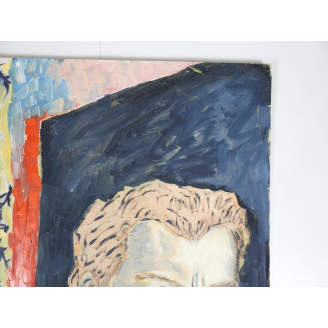 Contemporary Expressionist Portrait Painting Blonde Woman and Man For Sale - Image 4 of 7