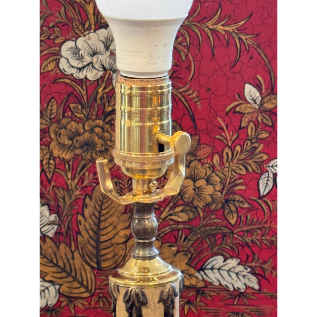 19th Century Carved Wood Altar Stick Form Table Lamp For Sale - Image 10 of 11