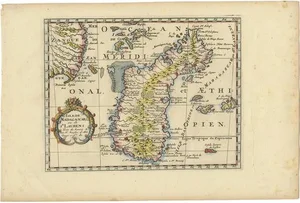 Antique Map of Madagascar attributed to N. Sanson, 1680