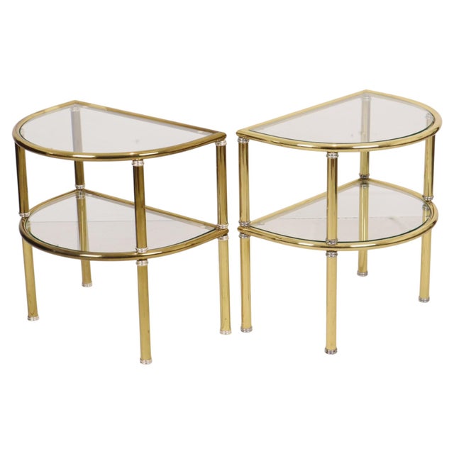 Hollywood Regency Side Tables in Chrome and Smoked Glass, 1970s, Set of 2 For Sale - Image 6 of 18