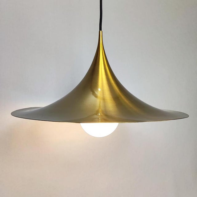 Modern Semi Brass Pendant Light from Fog and Mørup, 1960 For Sale - Image 3 of 9