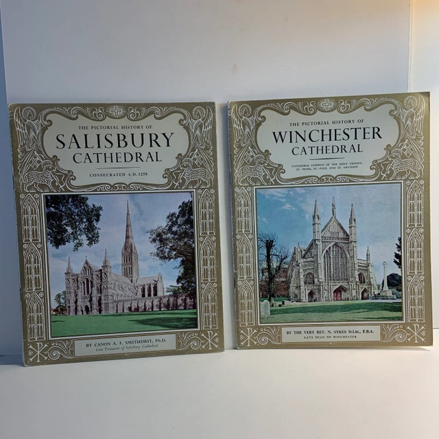 1965 Salisbury and Winchester Cathedrals Pictorial History Books - Set of 2 For Sale - Image 11 of 11