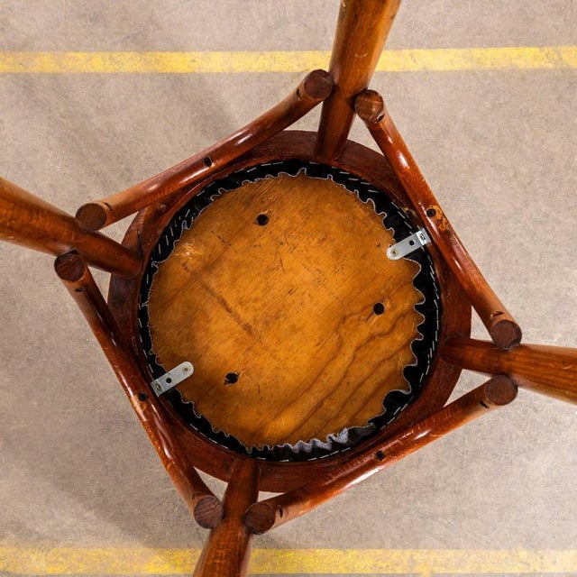 French Upholstered Barstools, 1950s, Set of 6 For Sale - Image 8 of 12