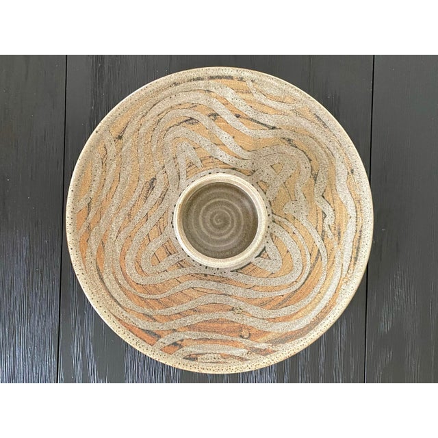 Organic modern vintage handcrafted stoneware studio pottery serving platter featuring an outer plate perfect for serving...