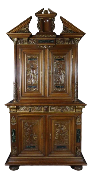 Renaissance Style Carved Walnut Buffet