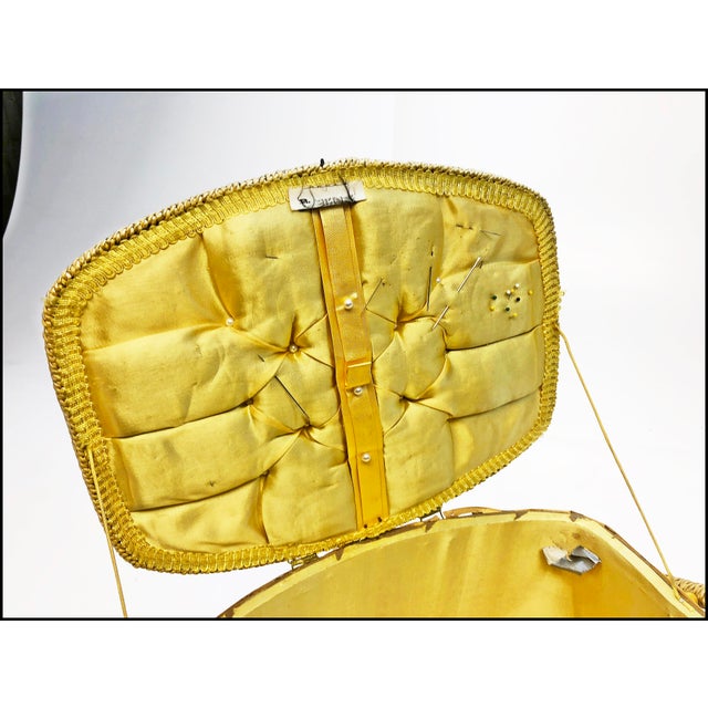 Mid Century Modern Wicker Sewing Basket with Legs & Handle Chairish