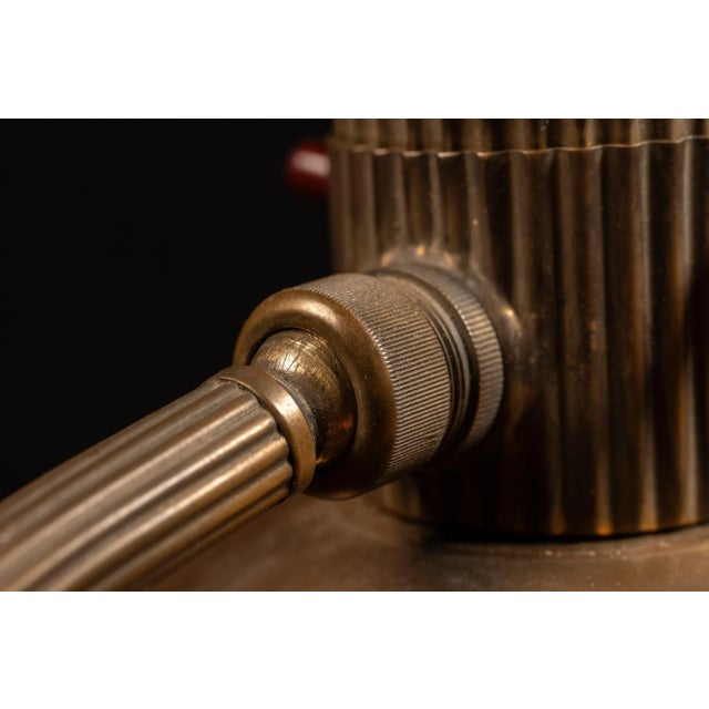 Antique Adjustable Brass Table Lamp For Sale In Chicago - Image 6 of 9