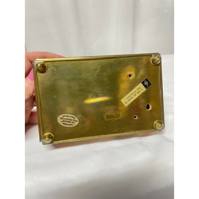 Metal A Vintage Decorative Brass Featuring the Golden Gate Bridge 3d Scene For Sale - Image 7 of 9