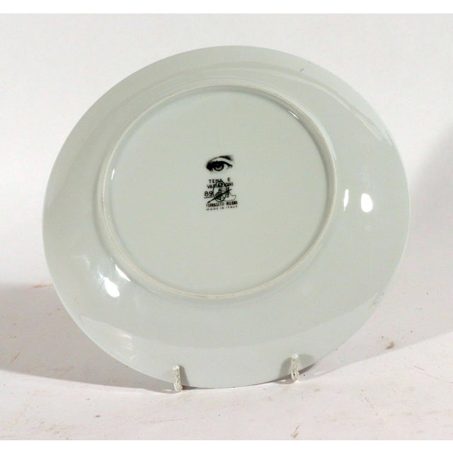 White Fornasetti Tema E Variazioni No. 89 Lina Cavalieri Porcelain Plate For Sale - Image 8 of 8