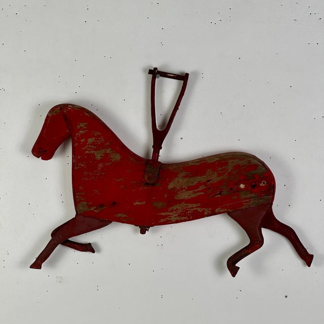 Mystery Vintage Galloping Red Horse Objet d'Art of Possible Carnival Fairground Origin For Sale - Image 9 of 18