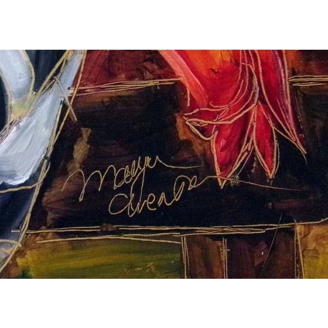 Maya Eventov "Afternoon Serenade" Original Acrylic on Canvas, H.Signed For Sale - Image 4 of 4